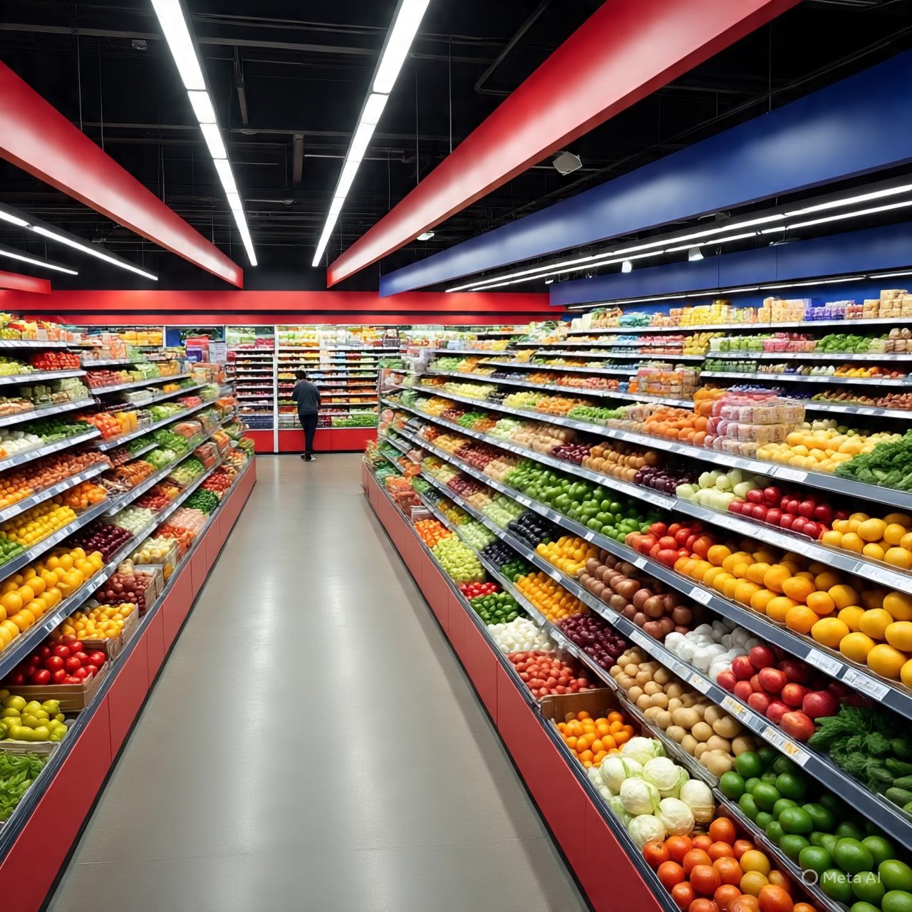 Aisle with snacks and groceries